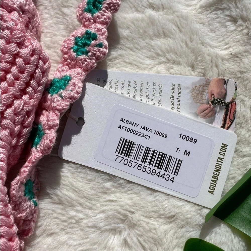 Agua Bendita Knit Albany Java Pink Crop Top - Picture 7 of 10